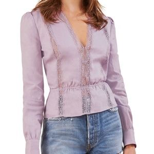 Reformation Odette Top, Lilac, Size S
